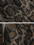 Leandra - Blazer de leopardo casual de mujer