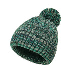 Gorro tejido para mujer de una capa con pompón - Kireva
