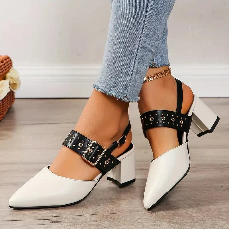 Maya - Elegantes sandalias con tacón cubano