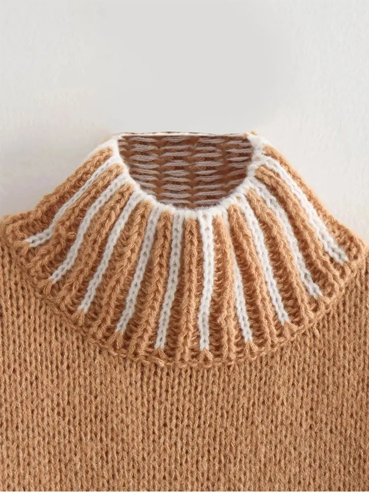 Karin - Jersey vintage con cuello alto