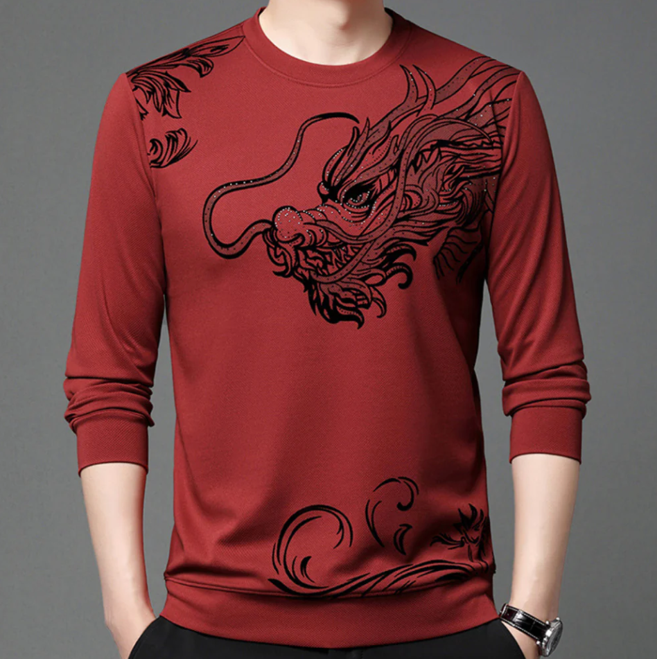 Cómoda sudadera para hombre con escote redondo
