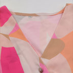 Giselle - Vestido camisero boho con cuello en V y estampado floral