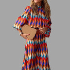 Vestido midi de espiga de colores para mujer - Aleiah