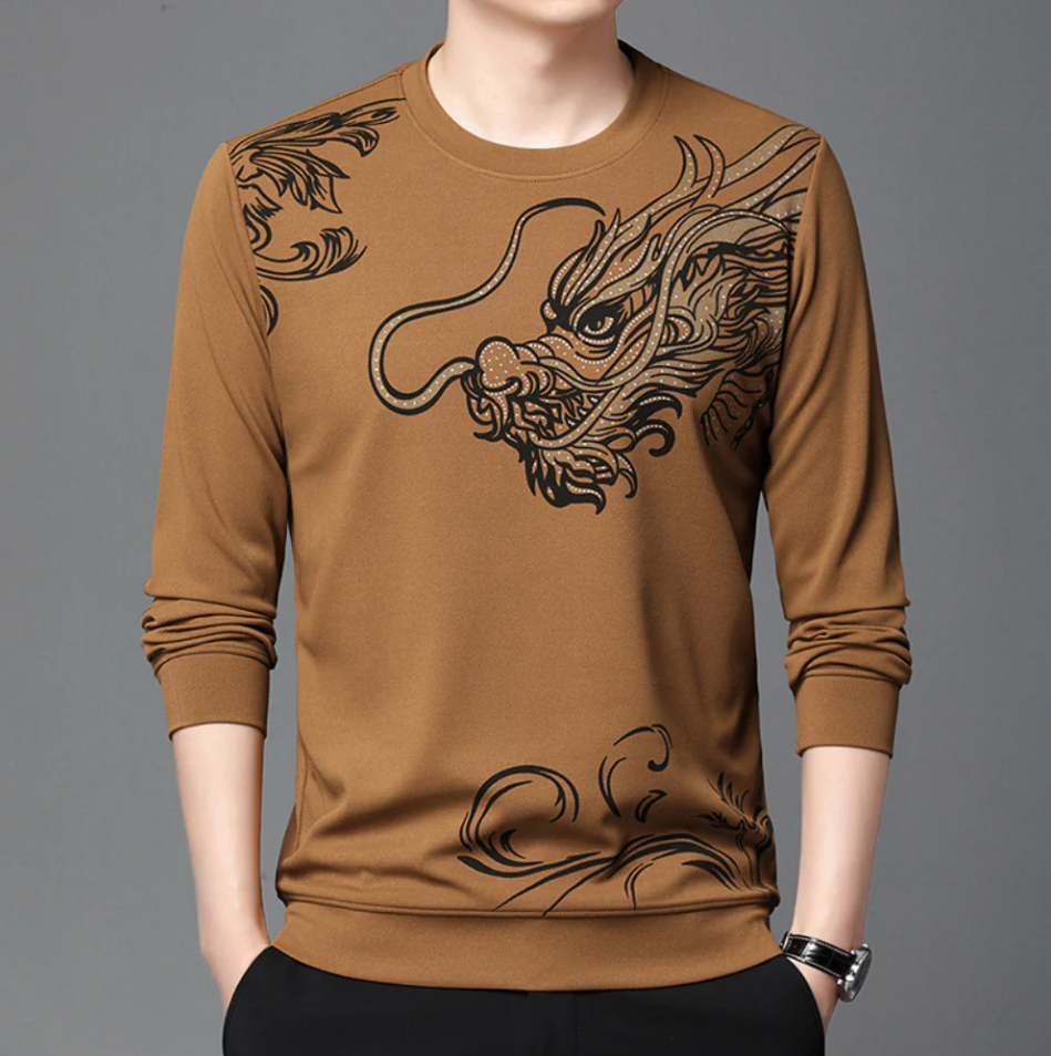 Cómoda sudadera para hombre con escote redondo