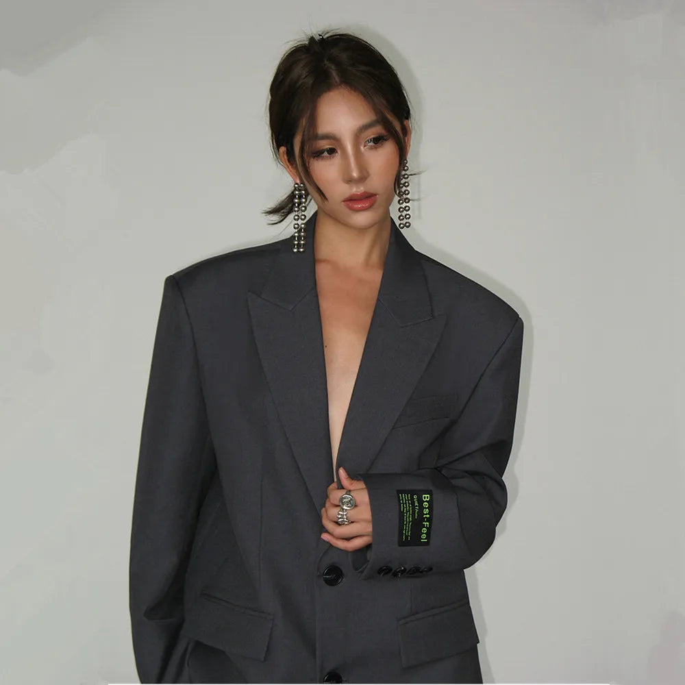 Dera - Blazer de mujer con hombros anchos