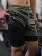 Evolution Shorts Cortos de Malla 2 en 1 con Forro