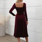 Vestido para mujer efecto terciopelo suave - Ysaline