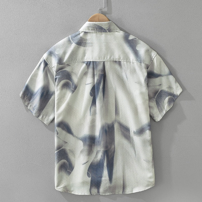 Camisa casual hombre estampado abstracto corte regular - Mateo