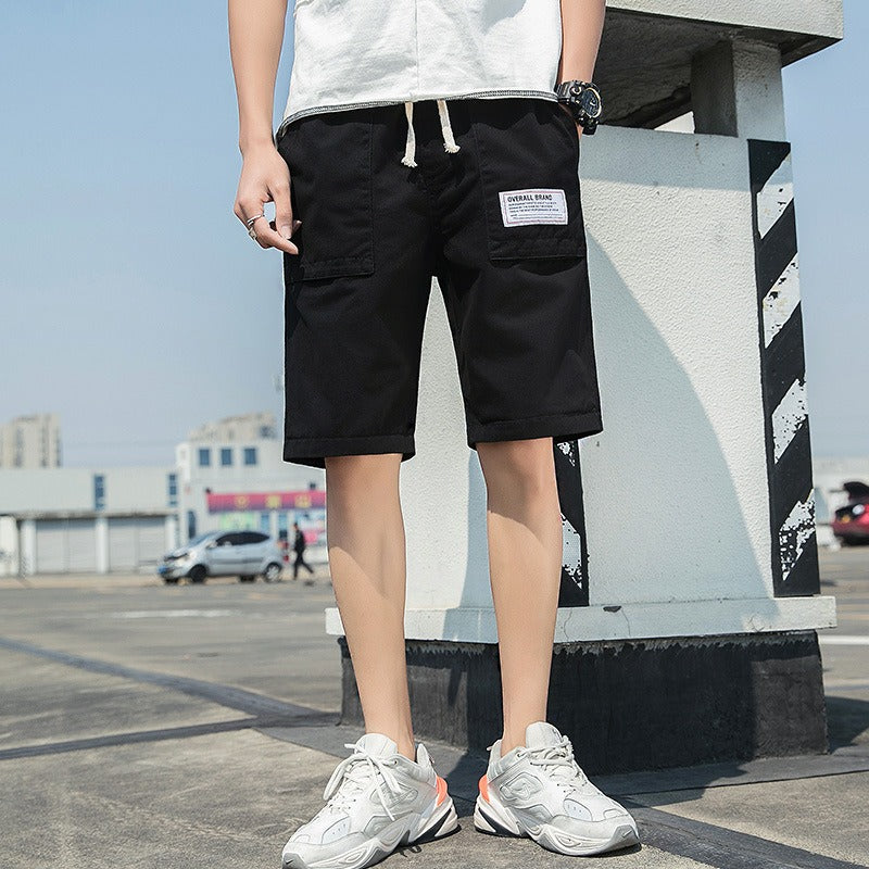 Pantalones cortos para hombre de algodón con bolsillos utilitarios estilo casual - Bruno