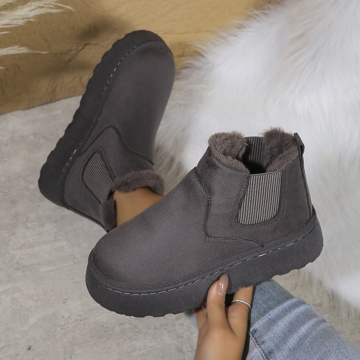 Botines para mujer estilo invernal con interior afelpado - Maivelle
