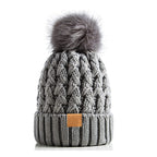 Gorro de punto con pompón para invierno unisex - Norel