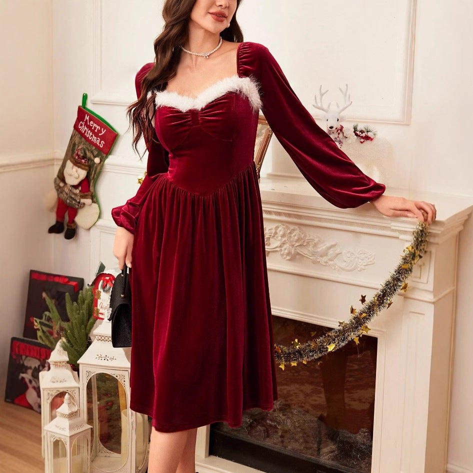 Vestido para mujer efecto terciopelo - Alissane