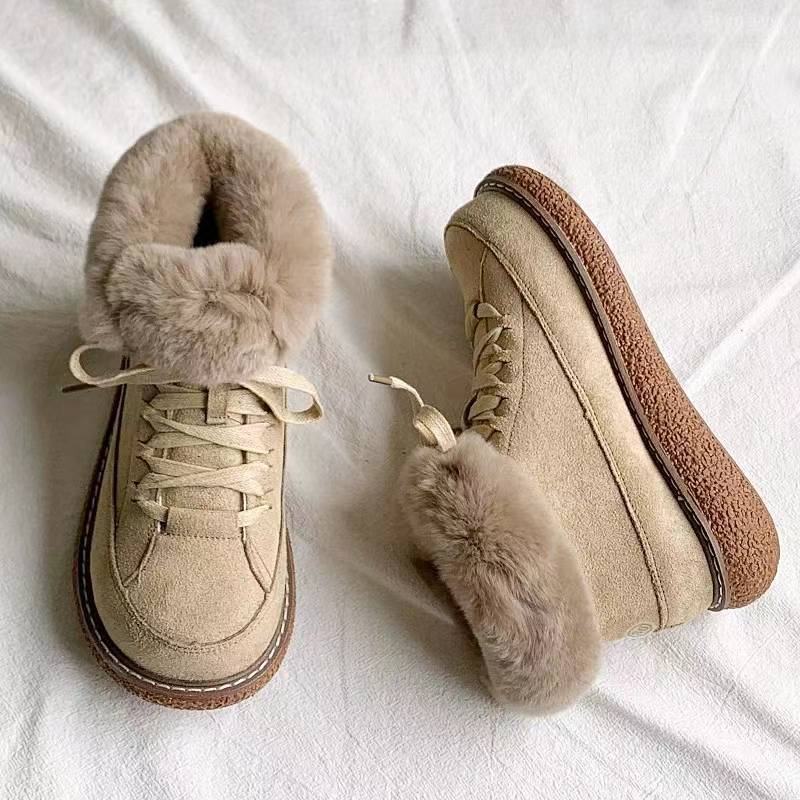 Zapatillas para mujer estilo invernal con borde afelpado - Lirana