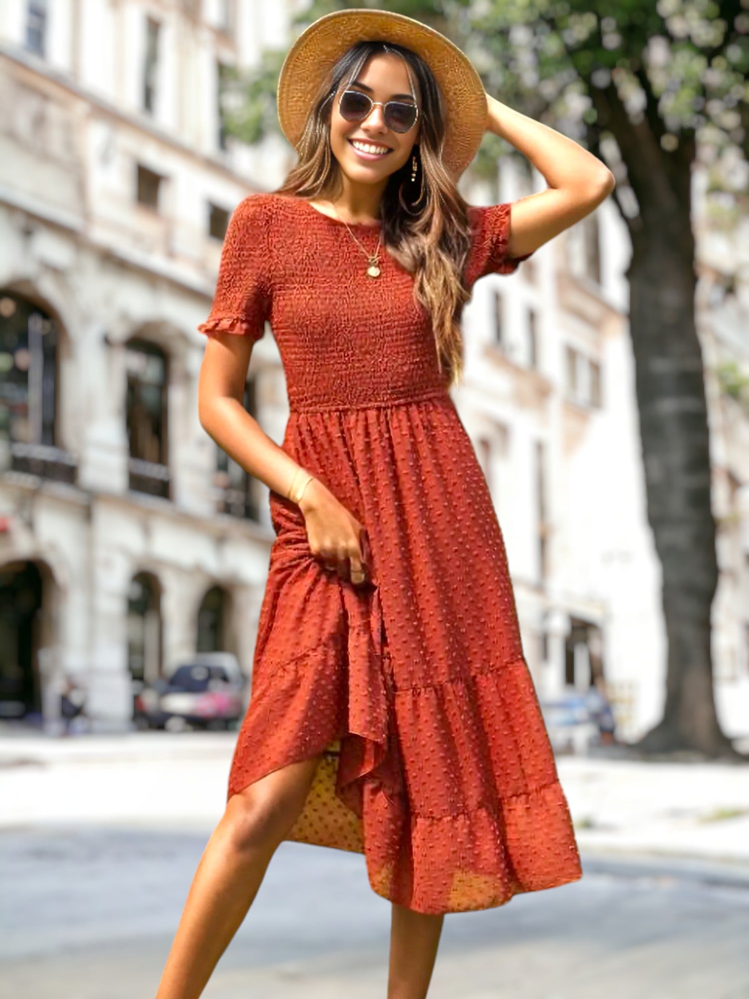 Elda - Vestido casual largo femenino en diferentes colores