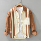 Camisa para hombre de algodón estampado retro estilo casual - Mateo