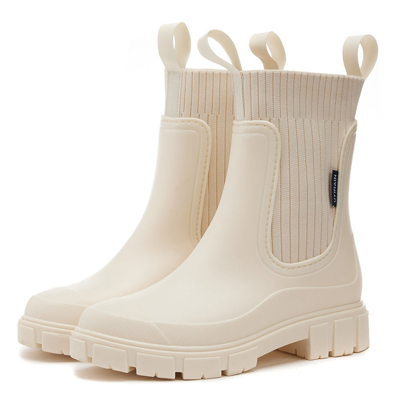 Botas de lluvia impermeables para mujer suela elevada funcional - Elske