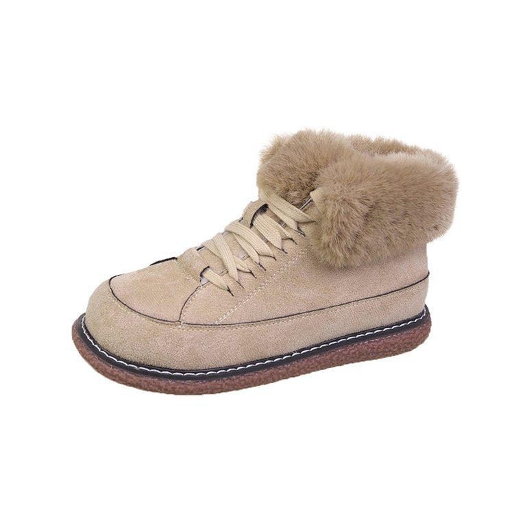 Zapatillas para mujer estilo invernal con borde afelpado - Lirana