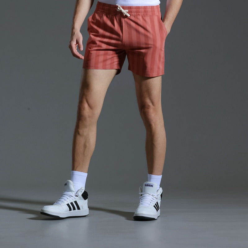 Pantalones cortos para hombre de poliéster con rayas verticales estilo deportivo - Julián