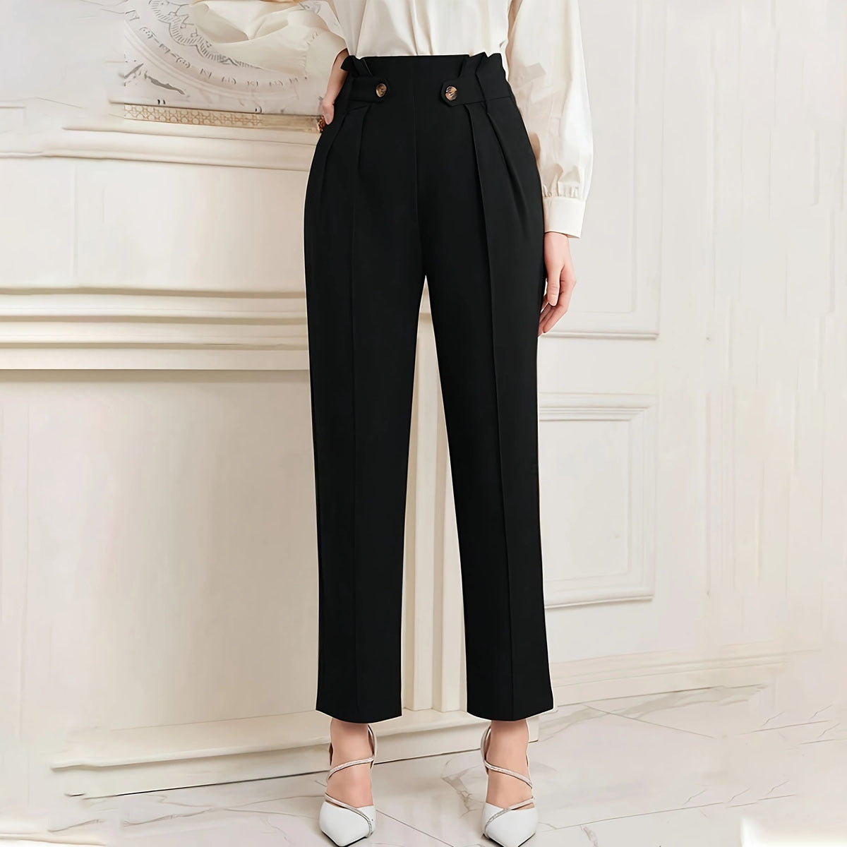 Pantalones para mujer rectos de largo tobillero - Mireth