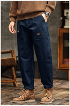 Pantalón casual hombre algodón resistente estilo cargo recto - Marcos