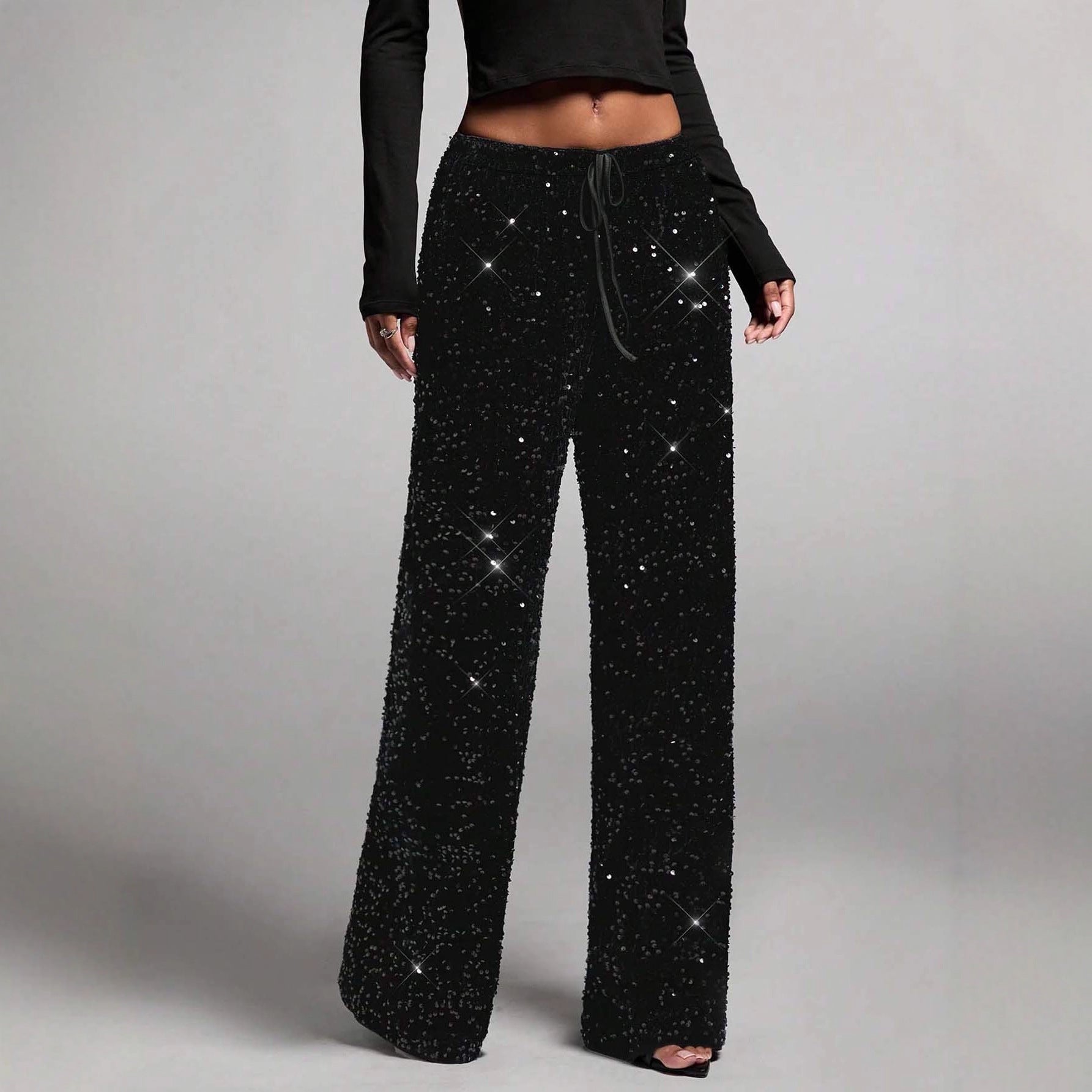 Pantalón para mujer efecto lentejuelas - Lyrane