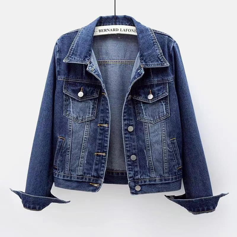 Chaqueta denim corta ajustada para mujer - Adelheid