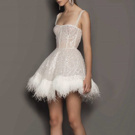 Vestido de fiesta con lentejuelas para mujer - Serelis