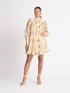 Jaidy - Mini vestido camisero con ribete de encaje