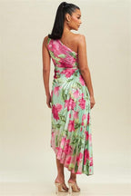 Adry - Vestido midi con cortes plisados