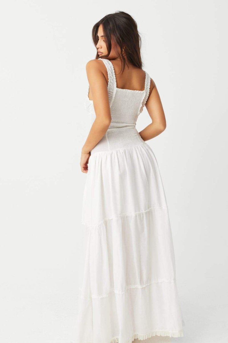 Anastasia - Vestido Maxi Semitransparente con Volantes