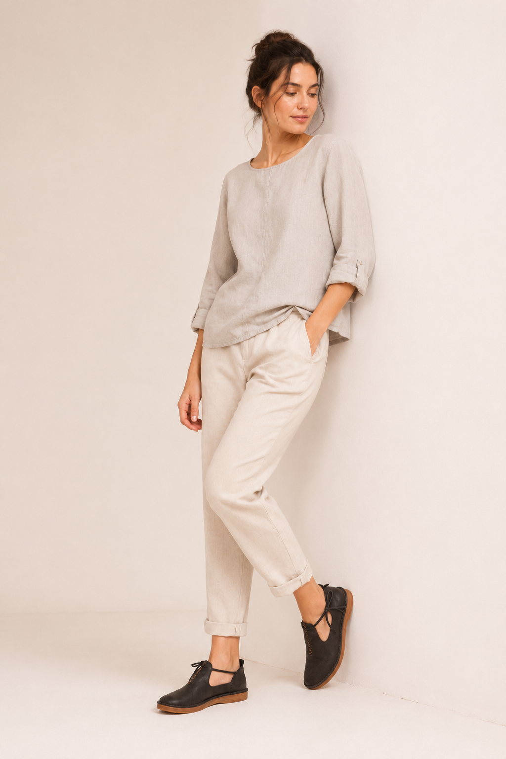 Zapatos planos casual para mujer con lazo ajustable - Fenja