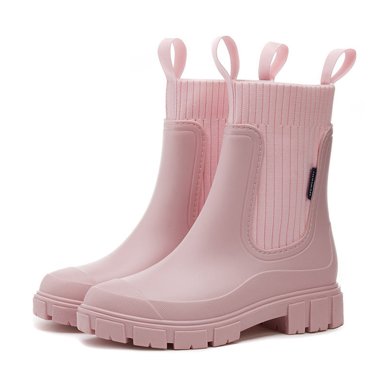 Botas de lluvia impermeables para mujer suela elevada funcional - Elske
