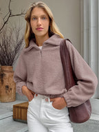 Chaqueta para mujer de textura afelpada - Ervaya