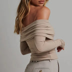 Top de manga larga slim de mujer elegante - Hannah