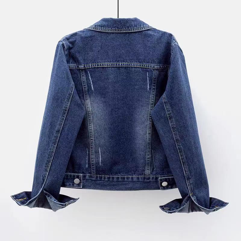 Chaqueta denim corta ajustada para mujer - Adelheid