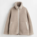 Chaqueta de felpa para mujer cuello envolvente - Alfhildr