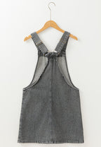 Ariane - Vestido peto vaquero con tirantes anchos y botones