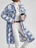 Abrigo largo de tejido boucle con diseño para mujer - Sereane