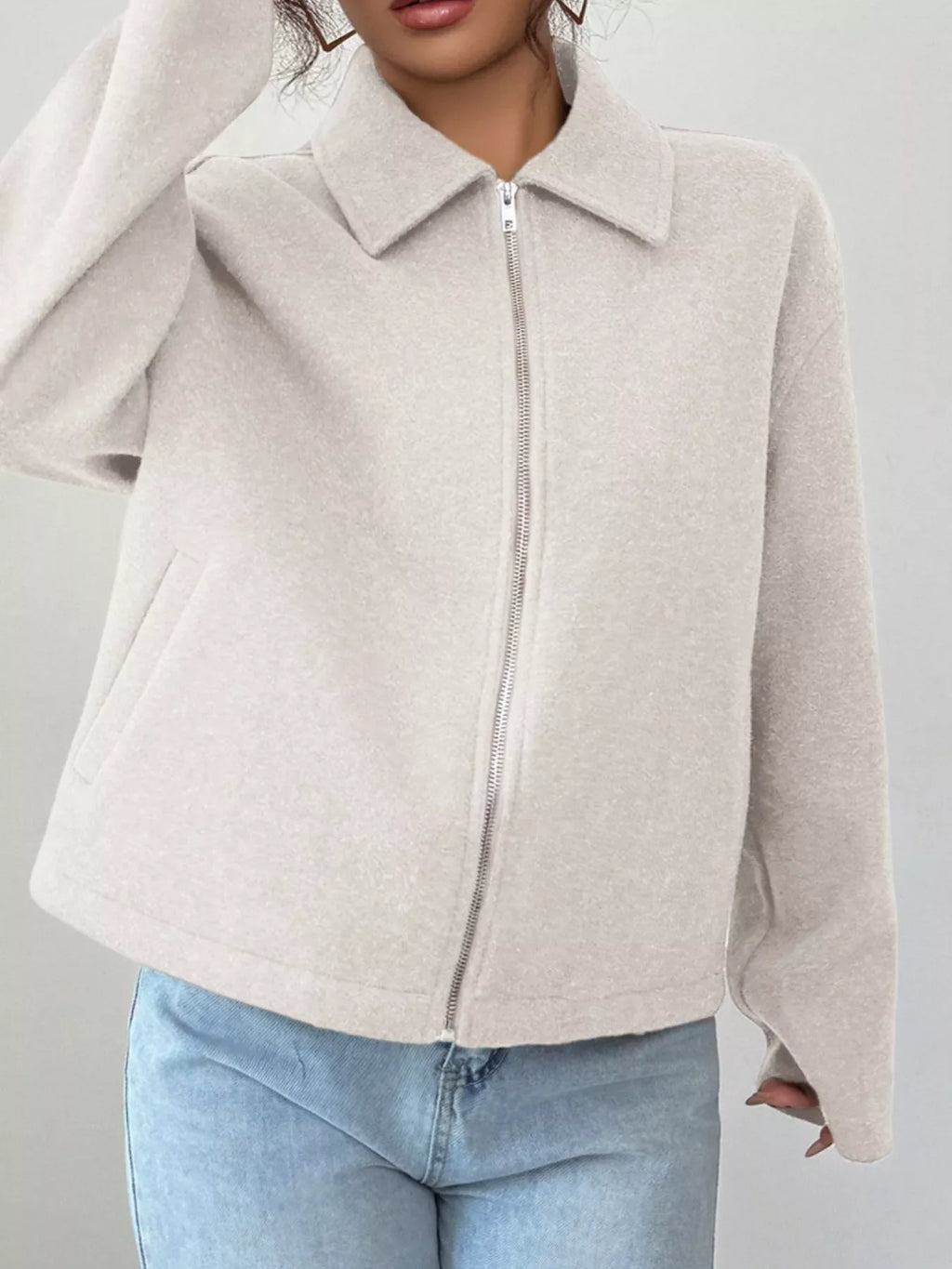 Chaqueta casual para mujer con cremallera - Alena