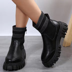 Botines para mujer estilo patchwork con suela gruesa - Marisse
