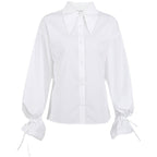 Karen - Blusa blanca informal a la moda
