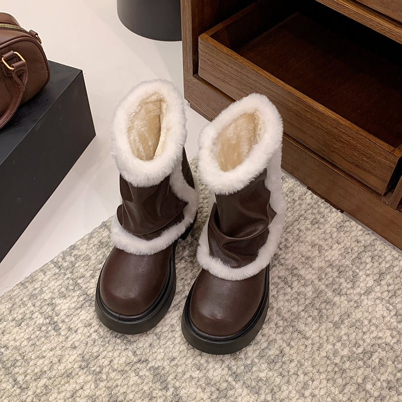 Botas de invierno para mujer de forro suave - Elsbethr