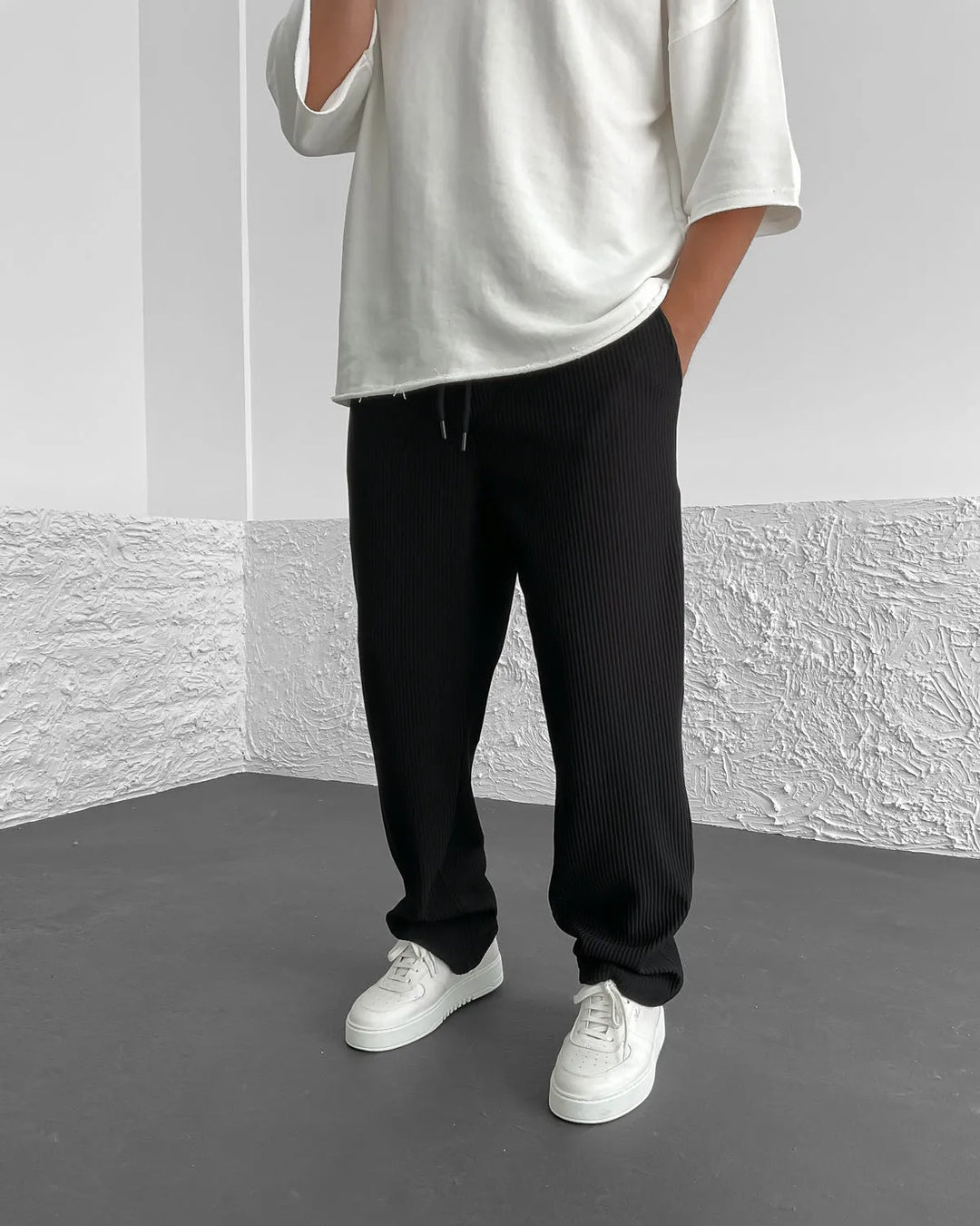 Simone - Cómodos pantalones de verano de canalé
