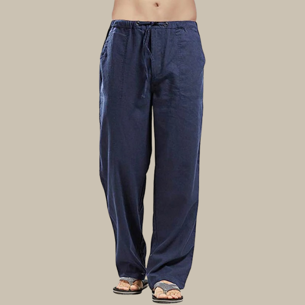 Figos - Cómodos pantalones de playa de lino para hombre