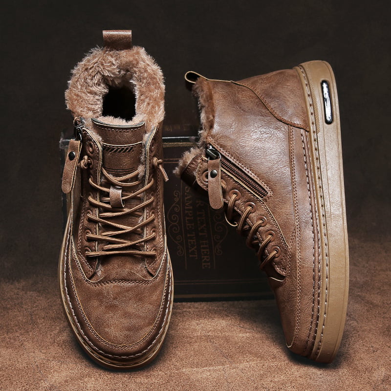 Botines de hombre con forro calido y diseño con cordones - Renard