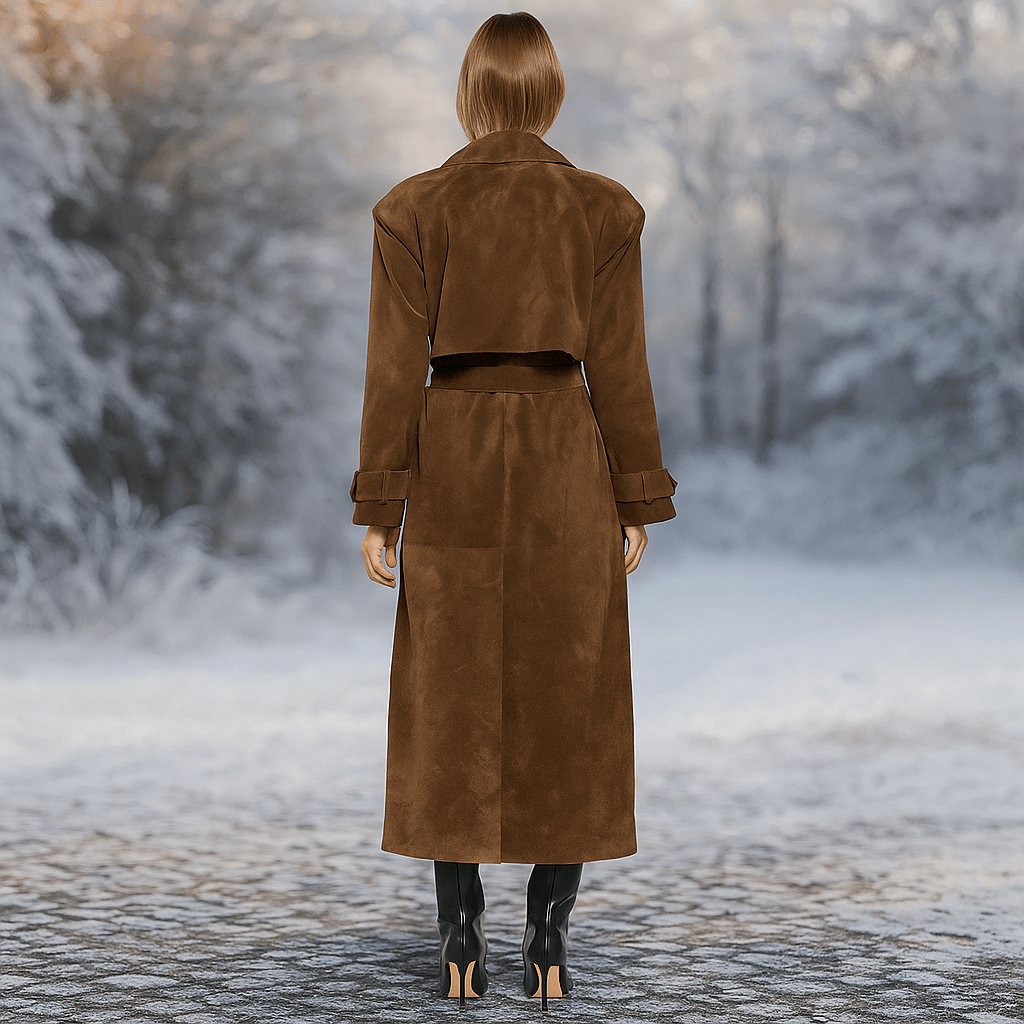 Gabardina para mujer efecto ante - Isola