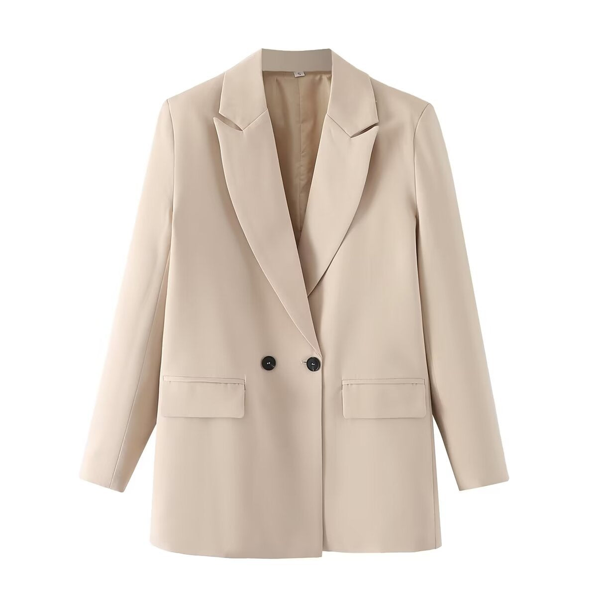 Blazer cruzada mujer corte recto solapas de pico - Greta