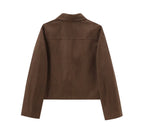 Blazer efecto ante para mujer con botones - Sarah