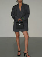 Blazer oversize mujer cierre de dos botones elegante - Lorelei