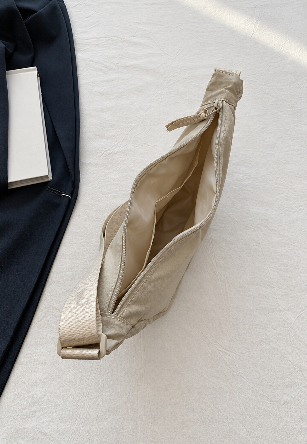 Bolso bandolera mujer nylon media luna correa ajustable - Apolline